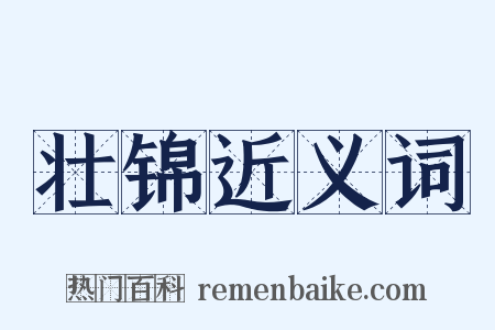 壮锦近义词是什么意思的图片